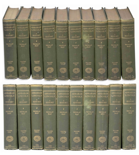 Abraham Lincoln Complete 10 Volume Set of His Definitive Biography Abraham Lincoln: A History -- Written by His Secretaries John Hay & John Nicolay